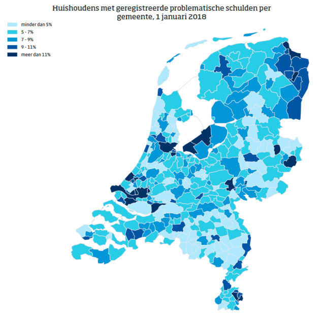 schulden per gemeente